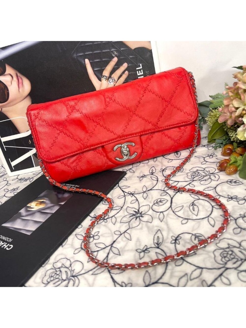 Chanel Chain Wallet Double Flap Quilted Shoulder Bag